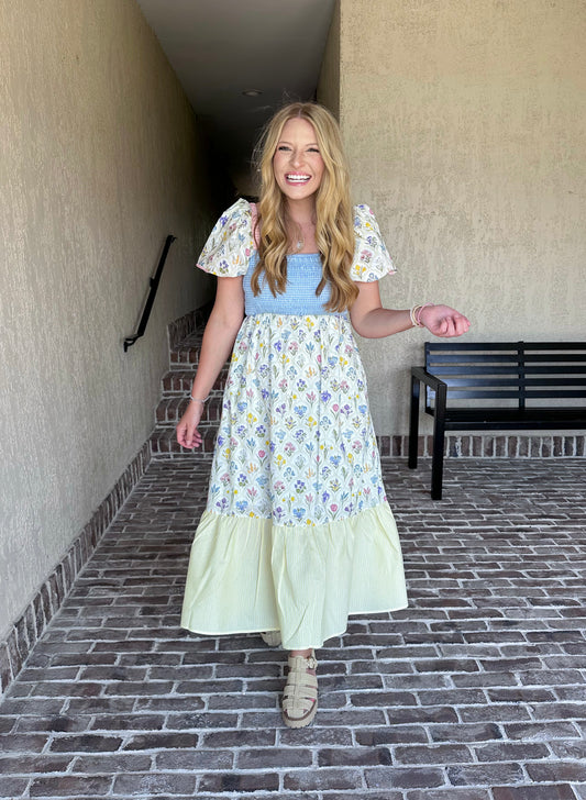 Made for Sunshine Floral Bouquet Maxi Dress