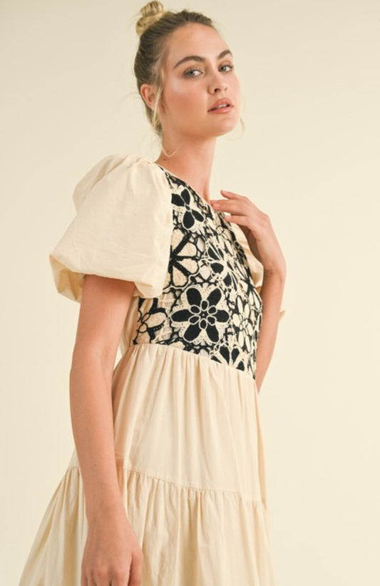 Forget Me Not Crochet Midi Dress