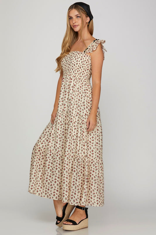 Zenia Smocked Maxi Dress