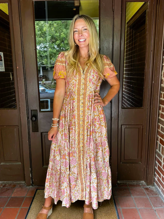 Where I Belong Floral Maxi Dress