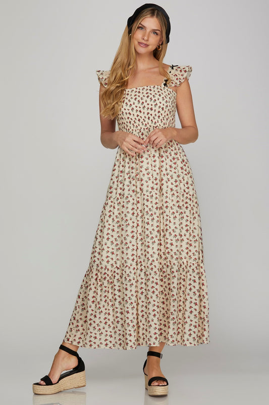 Zenia Smocked Maxi Dress