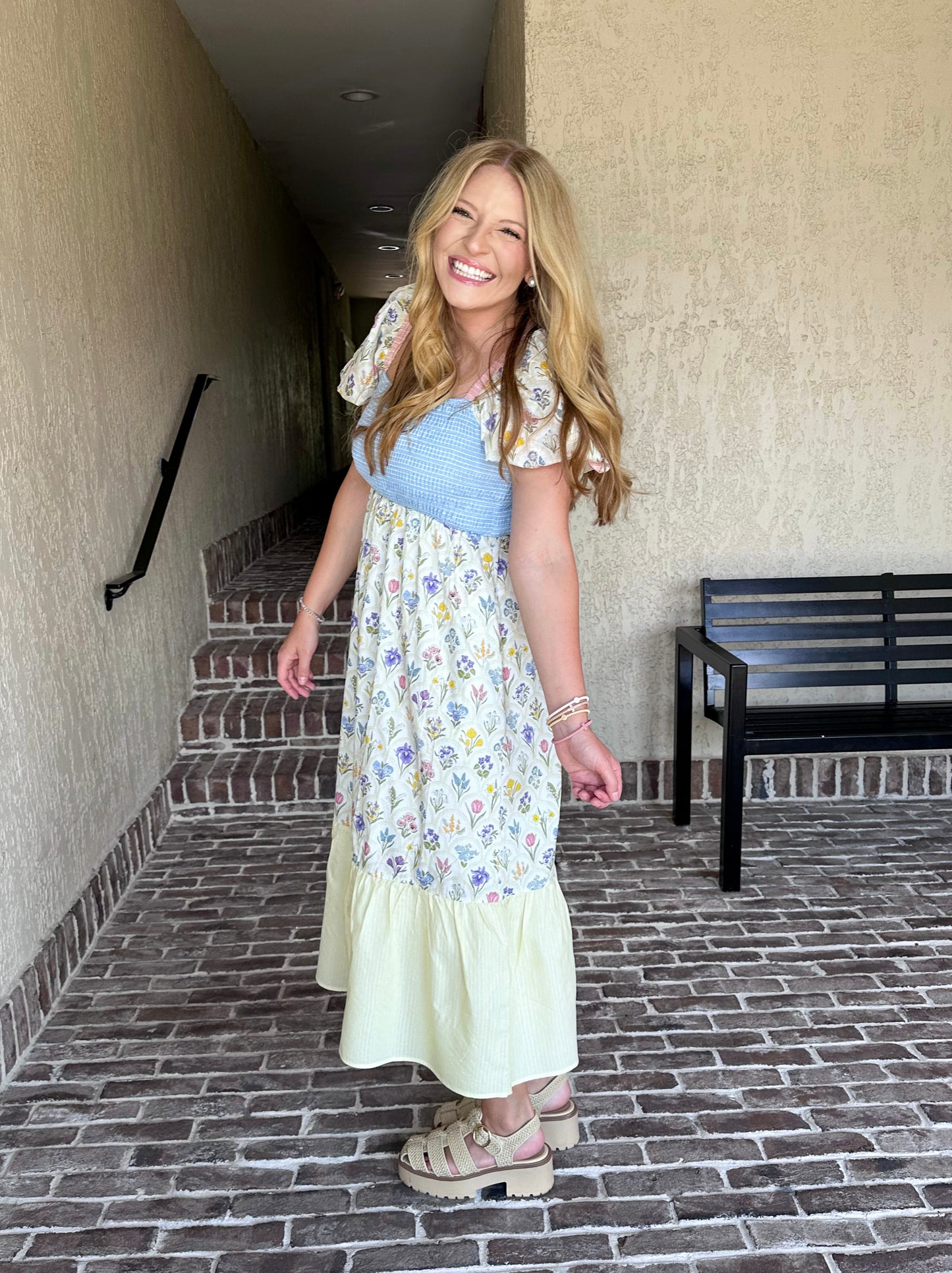 Made for Sunshine Floral Bouquet Maxi Dress