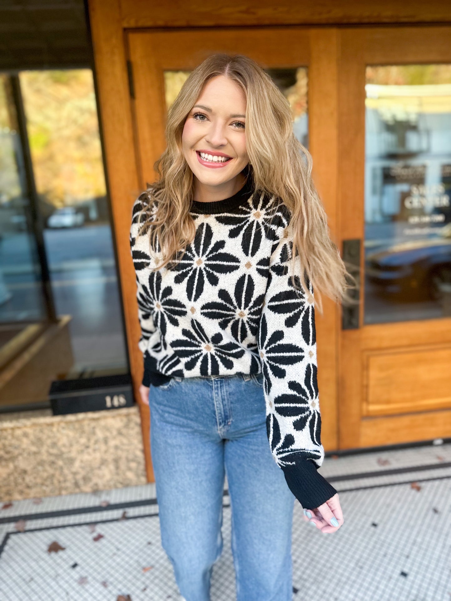 Like A Dream Black & White Sweater