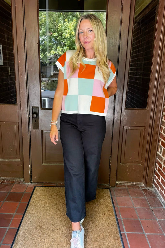 Everything I Need Color Blocking Sleeveless Sweater