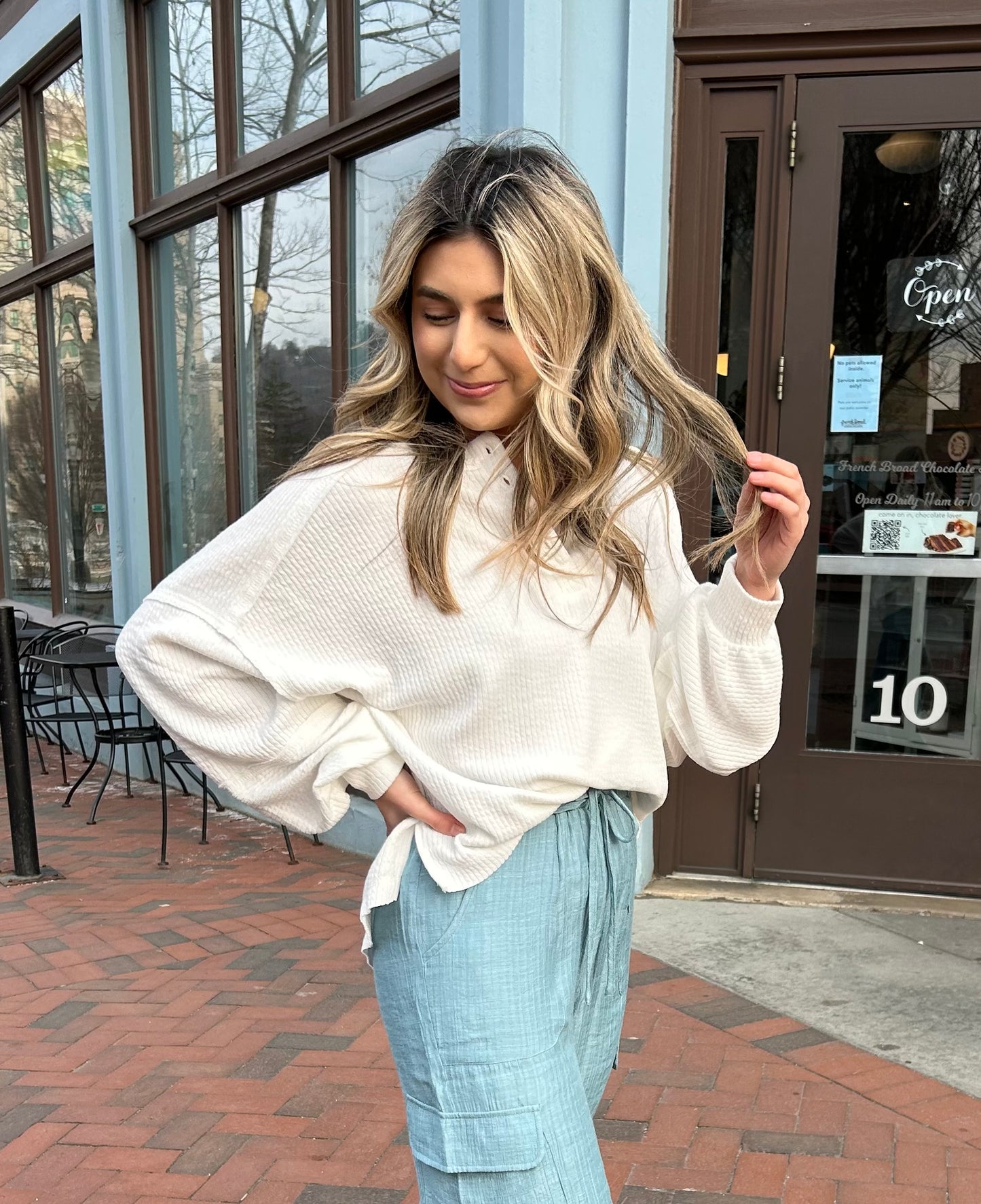 Anywhere With You Henley Top