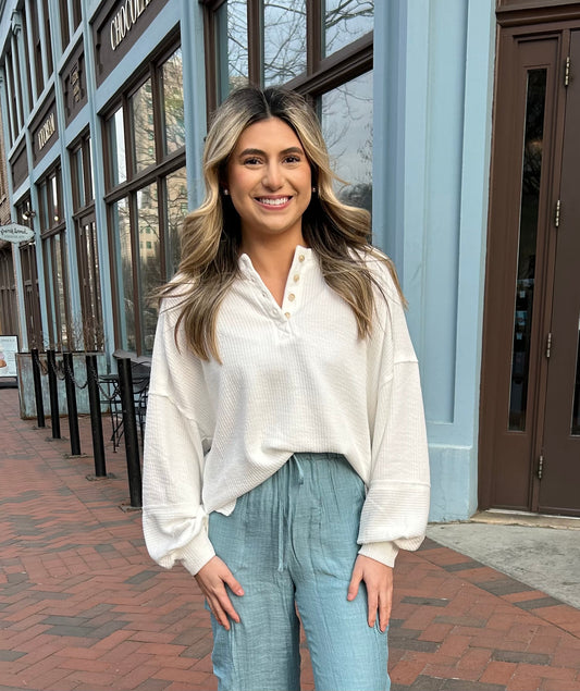 Anywhere With You Henley Top