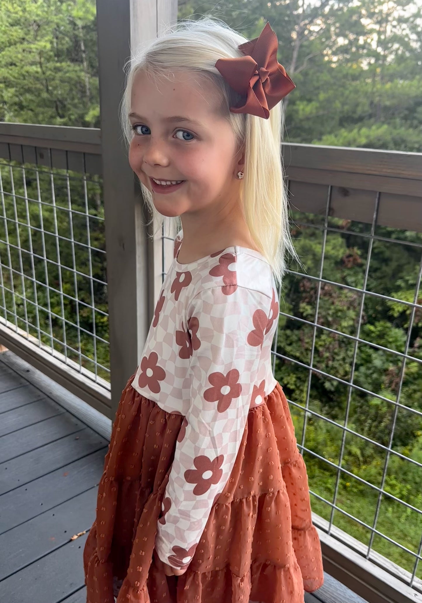 Girls Groovy Floral Twirl Dress