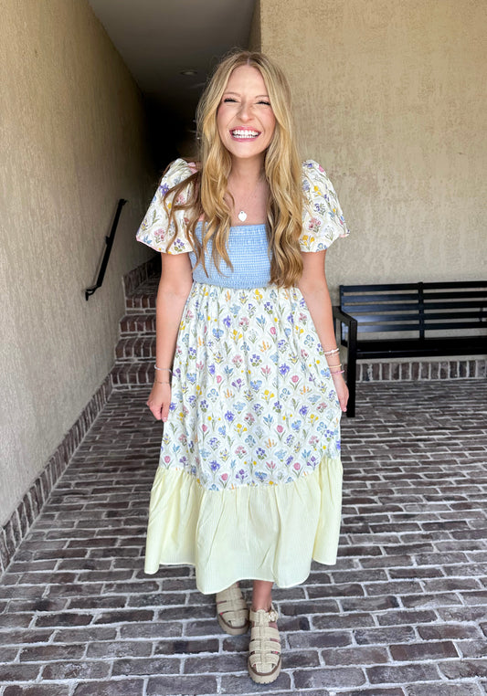 Made for Sunshine Floral Bouquet Maxi Dress