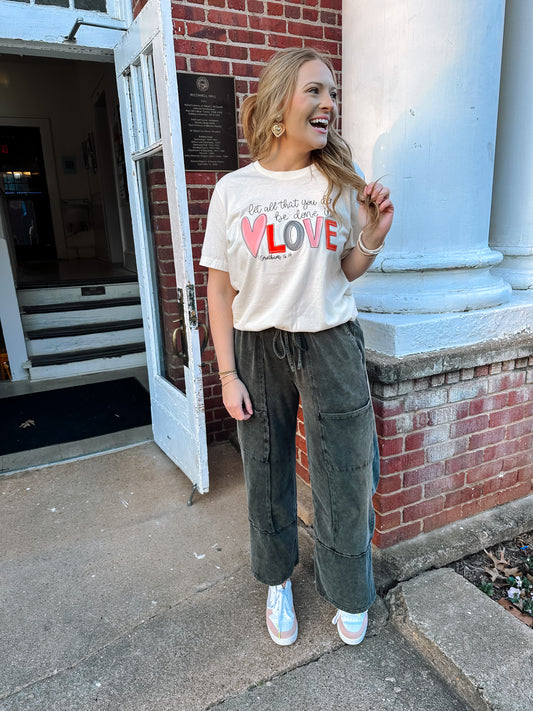 All Too Well Black Acid Washed Pants