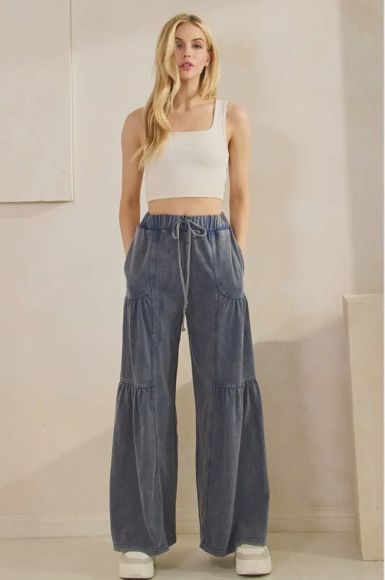 Cozy Season Wide-Leg Drawstring Pants