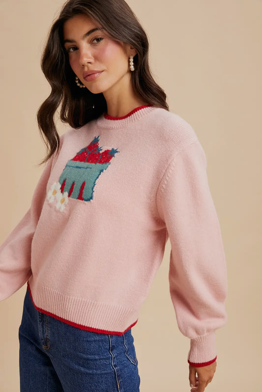Sweet Vibes Strawberry Sweater