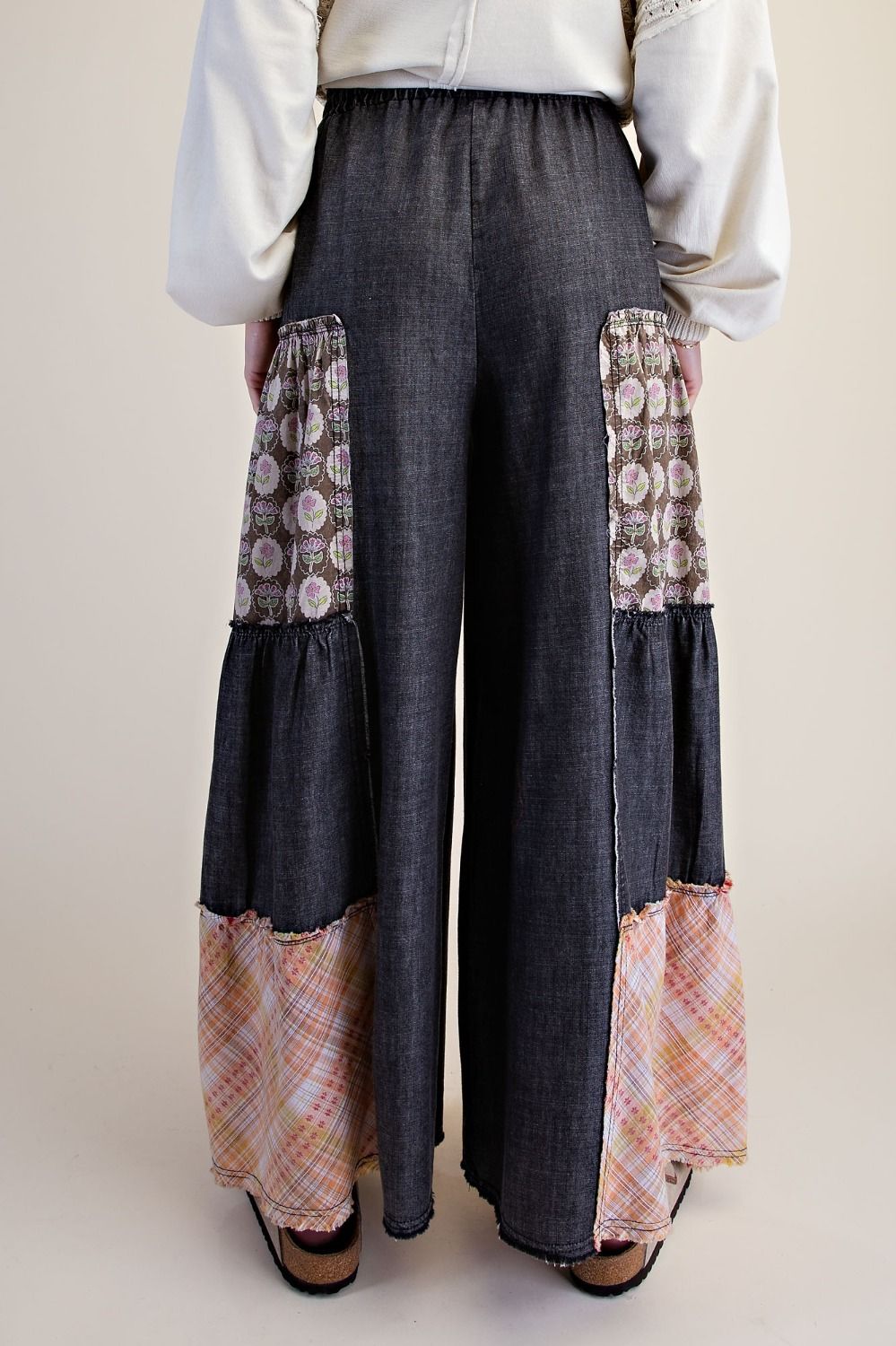 Talk of the Town Patchwork Palazzo Pants