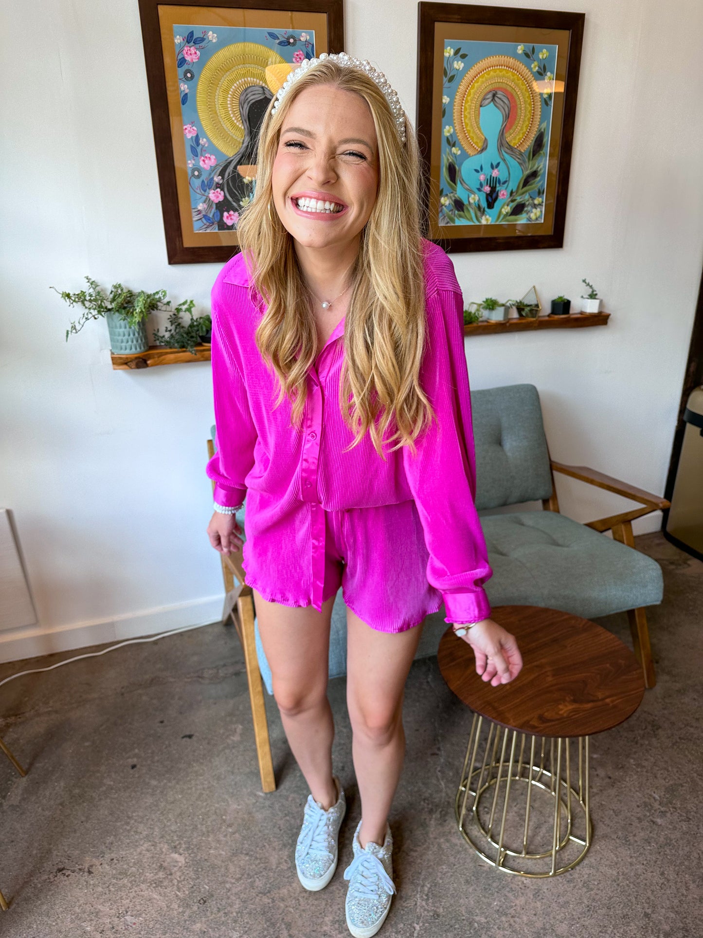 Let’s Go Party Pink Two Piece Set