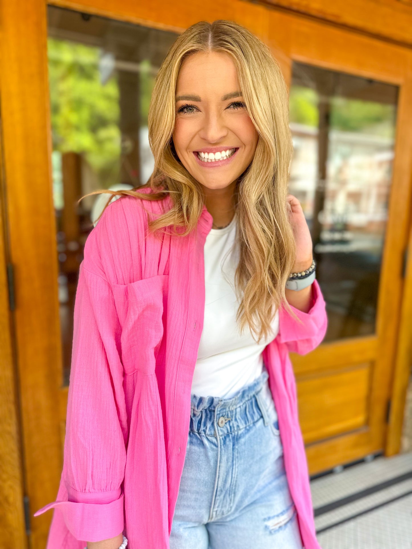 Hampton Park Button-Down Shirt Dress