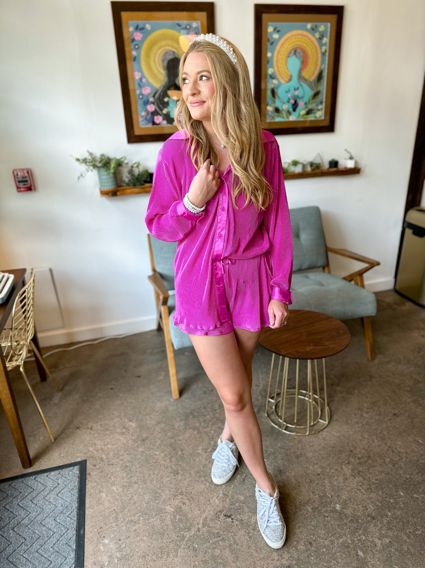 Let’s Go Party Pink Two Piece Set