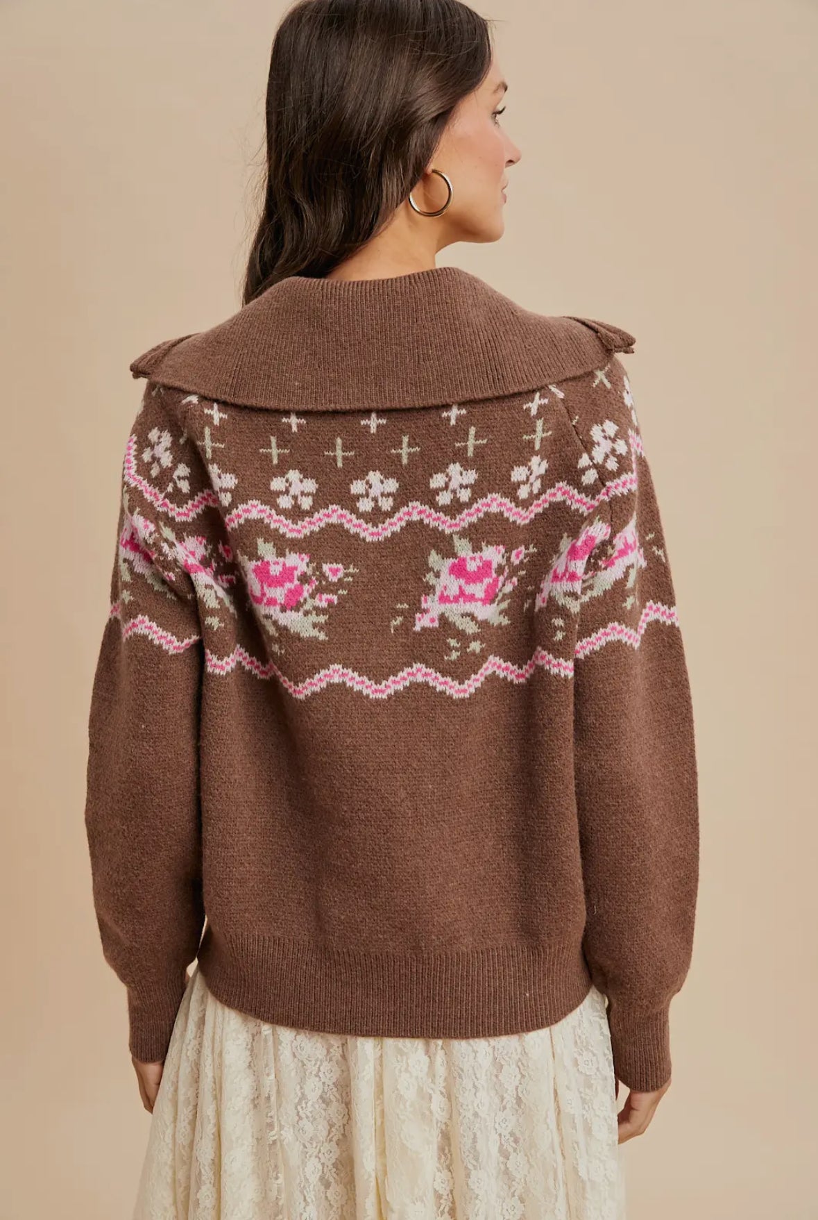 Alpine Bloom Half Zip Pullover