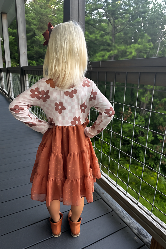 Girls Groovy Floral Twirl Dress