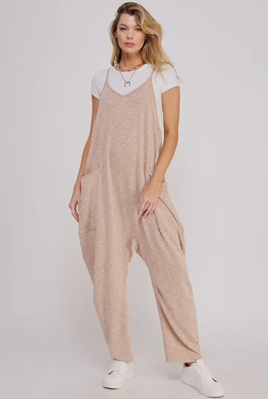 Thinking Of You Taupe Jumpsuit