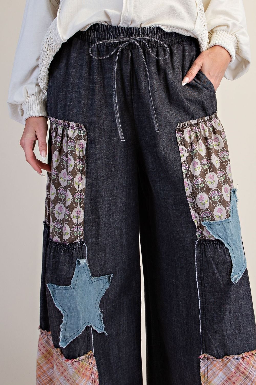 Talk of the Town Patchwork Palazzo Pants